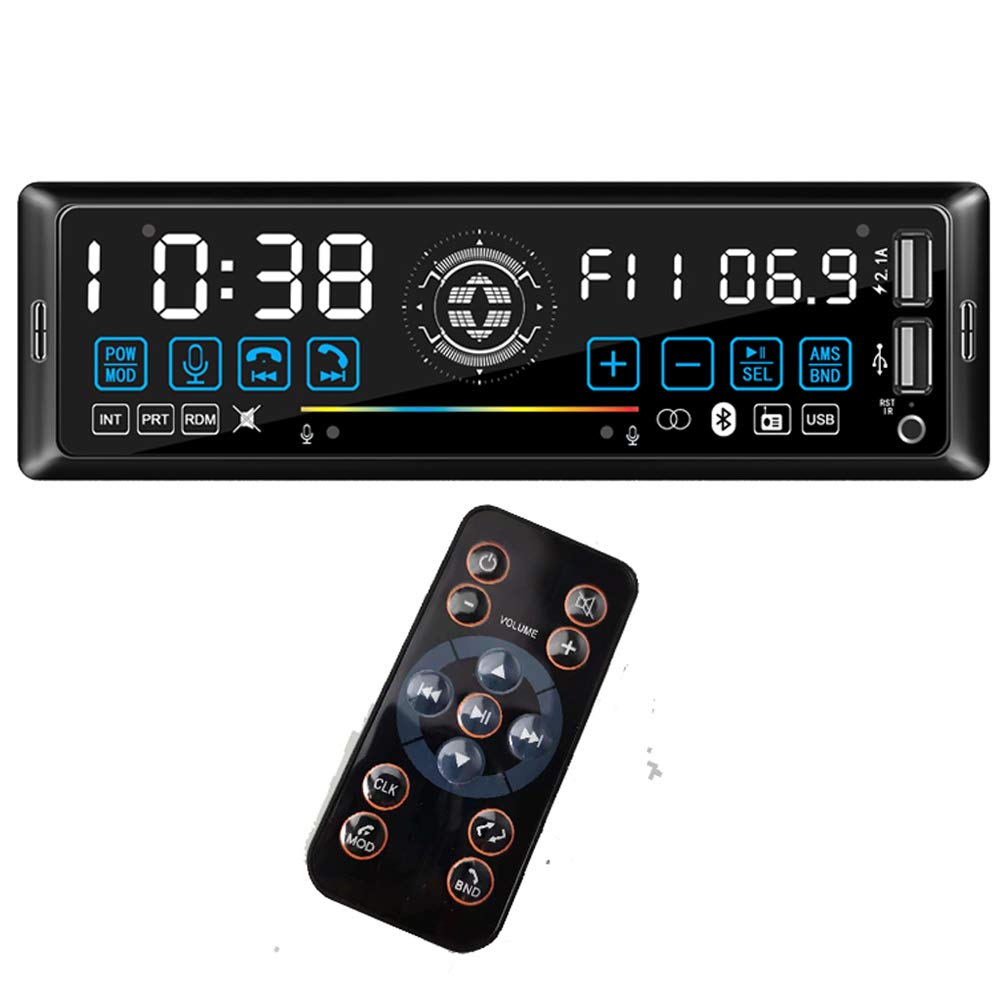 Premium Bluetooth Car Stereo with FM Radio, Voice & Gesture Control, Hands-Free Calling, MP3 Playback, Dual USB & AUX Input - Fast Charging & Remote Control for Cars, Trucks & Road Trips