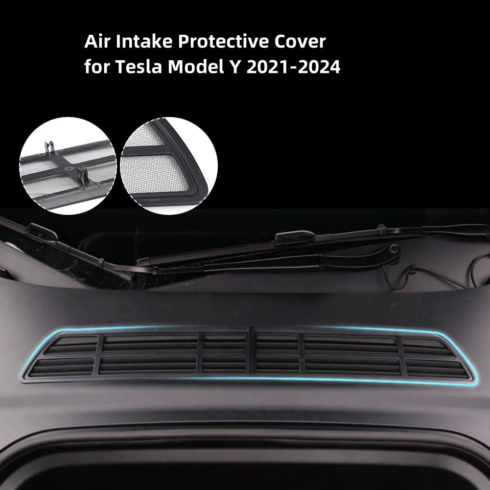 Tesla Model Y Air Intake Vent Cover 2021-2024 | Black Protective Grille for Front Air Vent | Weatherproof & Dustproof Design for Enhanced Performance & Style