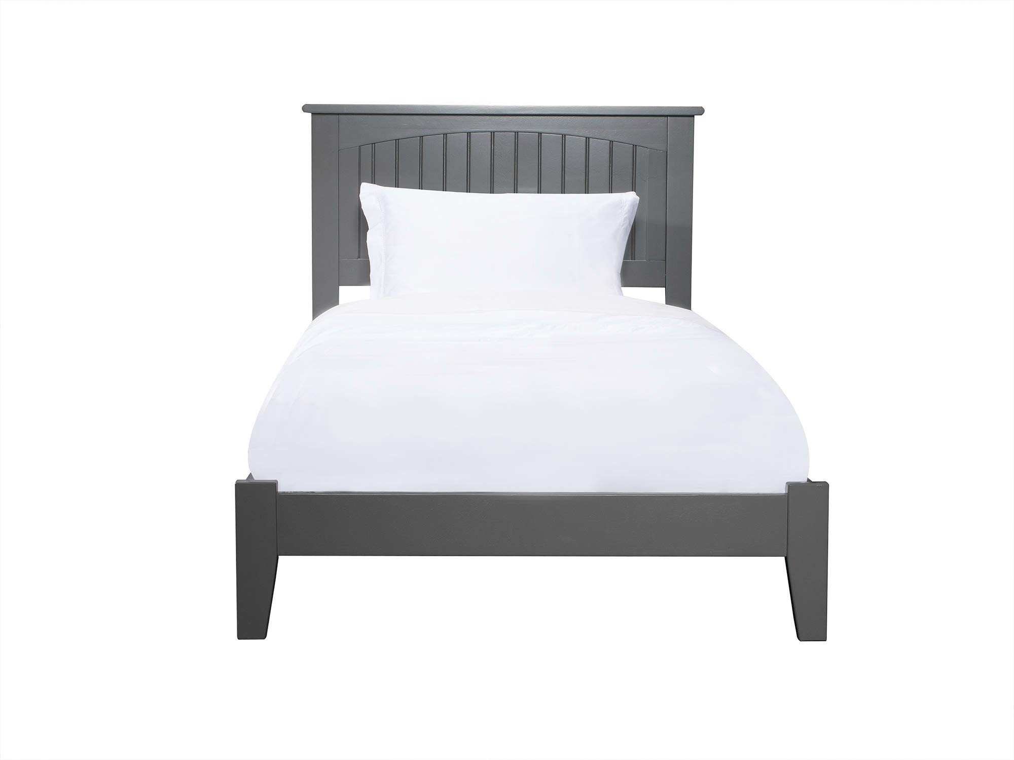 AFI Nantucket Twin XL Bed Foundation with USB Charger - Grey, Perfect for Dorms, Guest Rooms & Small Spaces