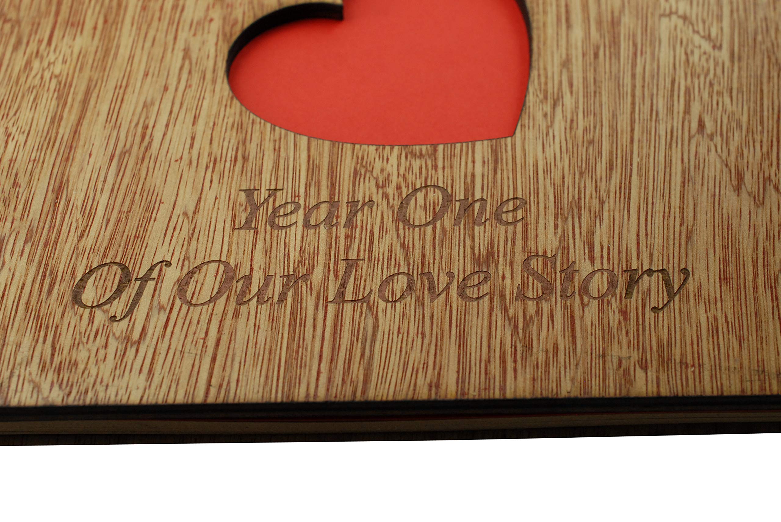 Pirantin Custom Engraved 1st Anniversary Scrapbook - 'Year One of Our Love Story' Romantic Gift for Couples | Perfect for Wedding Anniversaries, Valentine's Day & Relationship Milestones