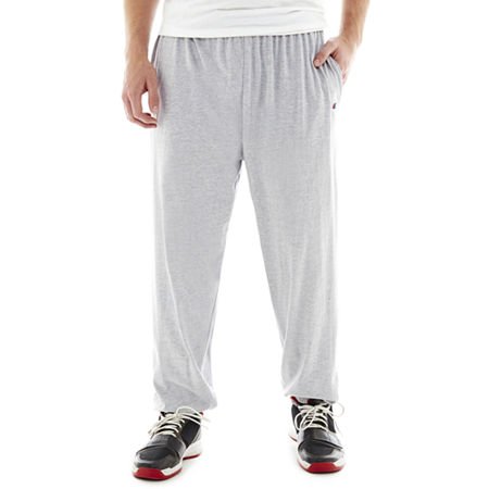 Champion Men's Big & Tall Closed Bottom Jersey Sweatpants - Charcoal Grey XLT - Comfortable Lounge Pants for Relaxing at Home, Gym, or Running Errands