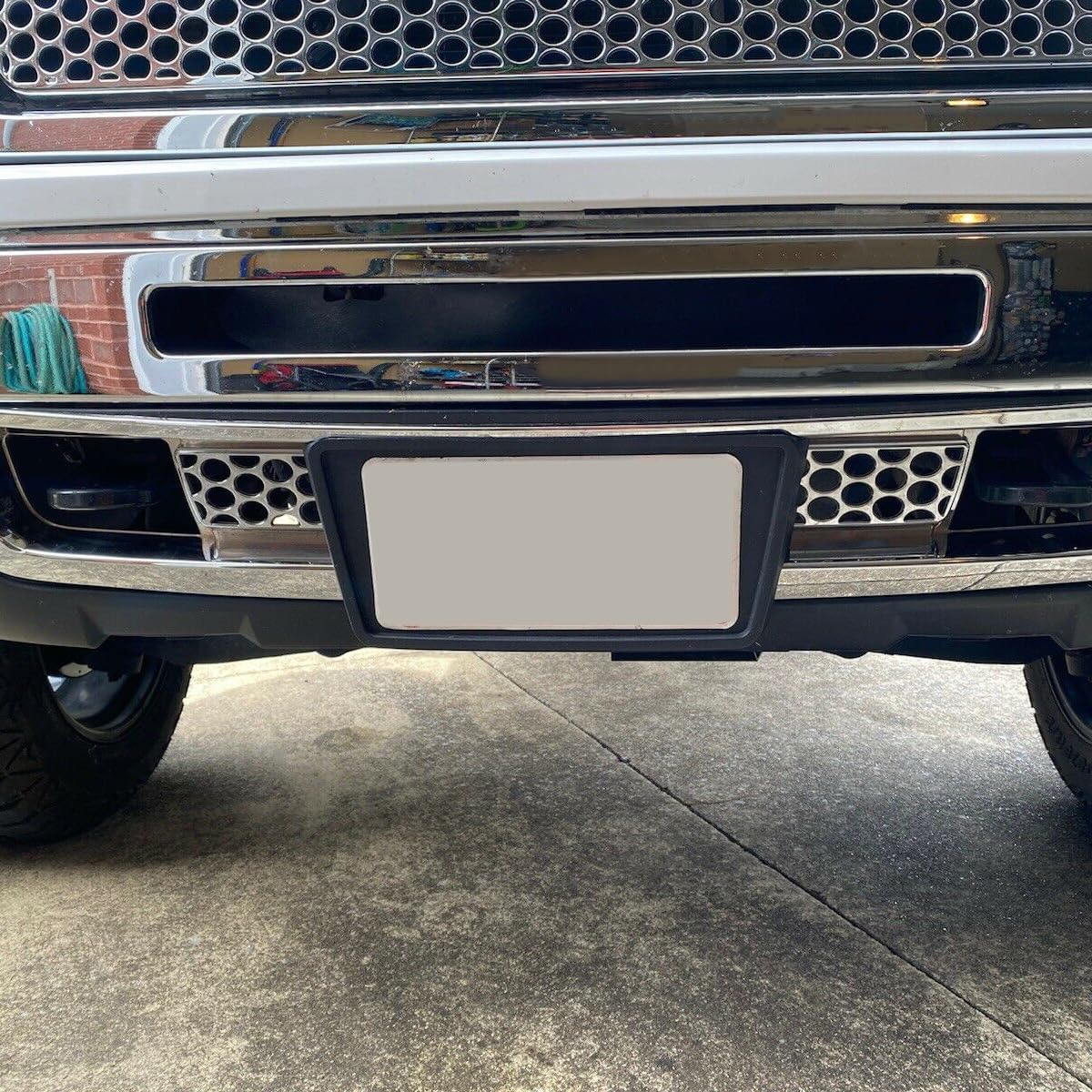 KUAFU Front Bumper Lower Grille Replacement for 2007-2013 GMC Sierra 1500 Denali - Chrome Silver Bumper Grill - Perfect for Off-Roading & Truck Customization