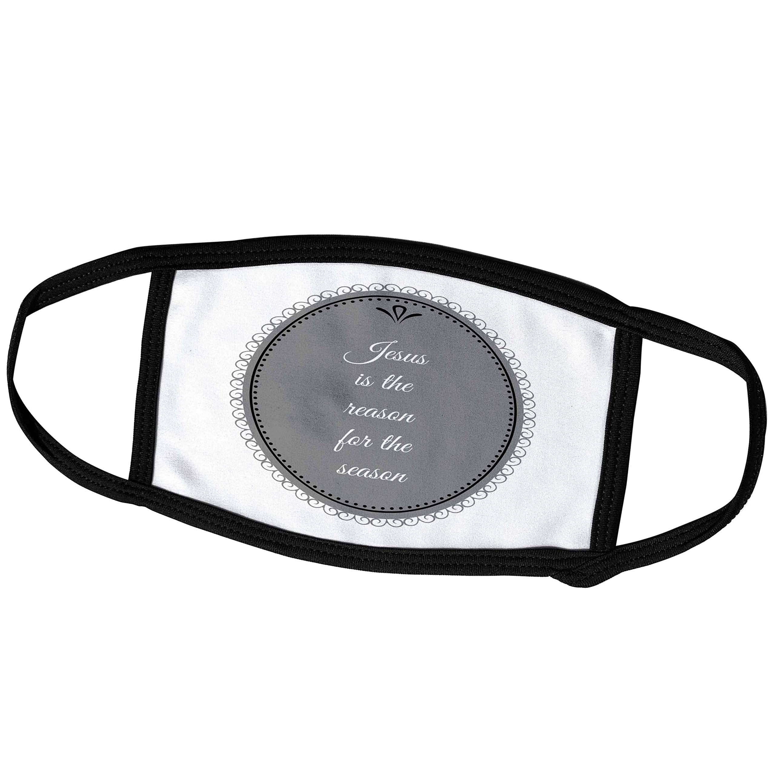 3dRose BrooklynMeme Christmas Face Masks - 'Jesus is The Reason for The Season' Design - Reusable Holiday Protective Masks for Christmas Celebrations, Church Events & Festive Gatherings