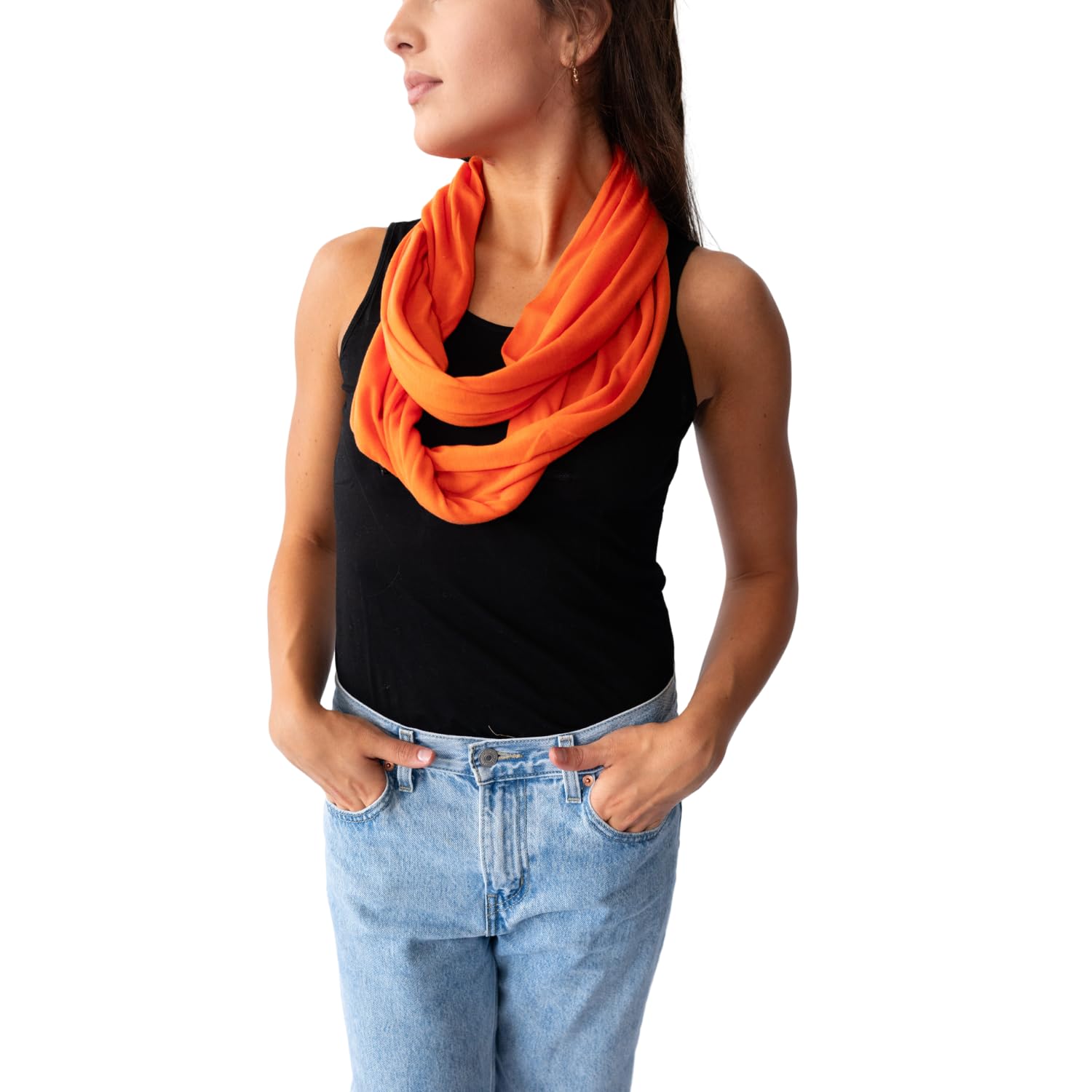 Clever Travel Companion Infinity Scarf with Hidden Pocket - Warm Winter & Fall Circle Loop Scarf for Women | Perfect for Airplane Travel, Commuting & Outdoor Adventures