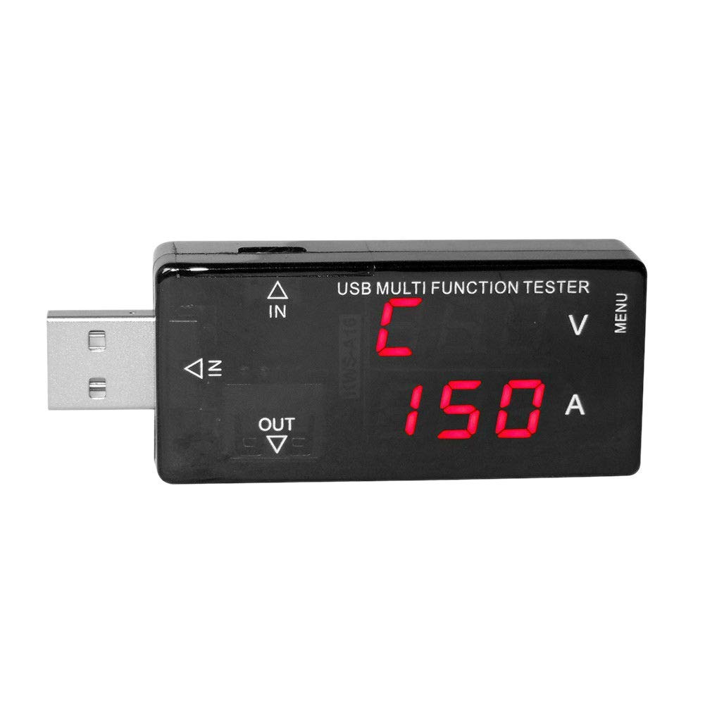 KXA USB Digital Multimeter - Voltage Current Tester with LCD Display for Car Battery, Home Appliances & Electronics Testing | Portable Capacity Detector for DIY, Automotive & Electrical Work
