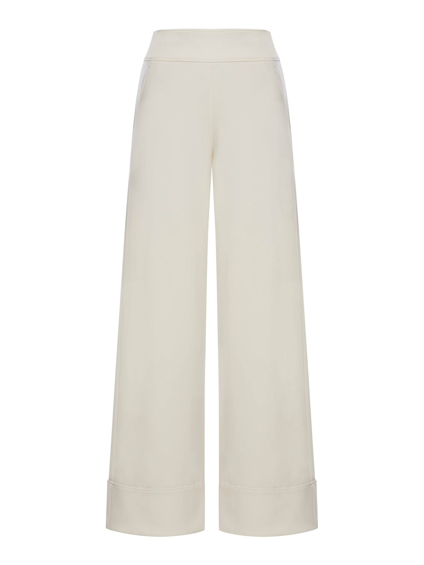 Flared Pants for Women - Stretchy Technical Jersey Fabric - High Waist Wide Leg Trousers for Work, Office & Casual Outfits