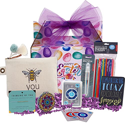 Easter Gift Basket for Girls - Thoughtful Present for Special Young Lady | Easter Basket Ideas for Kids, Teens & Easter Party Favors