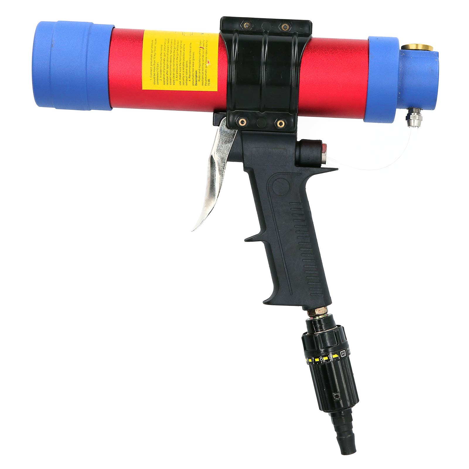 **Pneumatic Caulking Gun - Adjustable Air-Powered Sealant Gun for Glass Glue & Caulk Cartridges (310ML) - Durable Aluminum Construction - Ideal for Home Repairs, Window Sealing & DIY Projects**