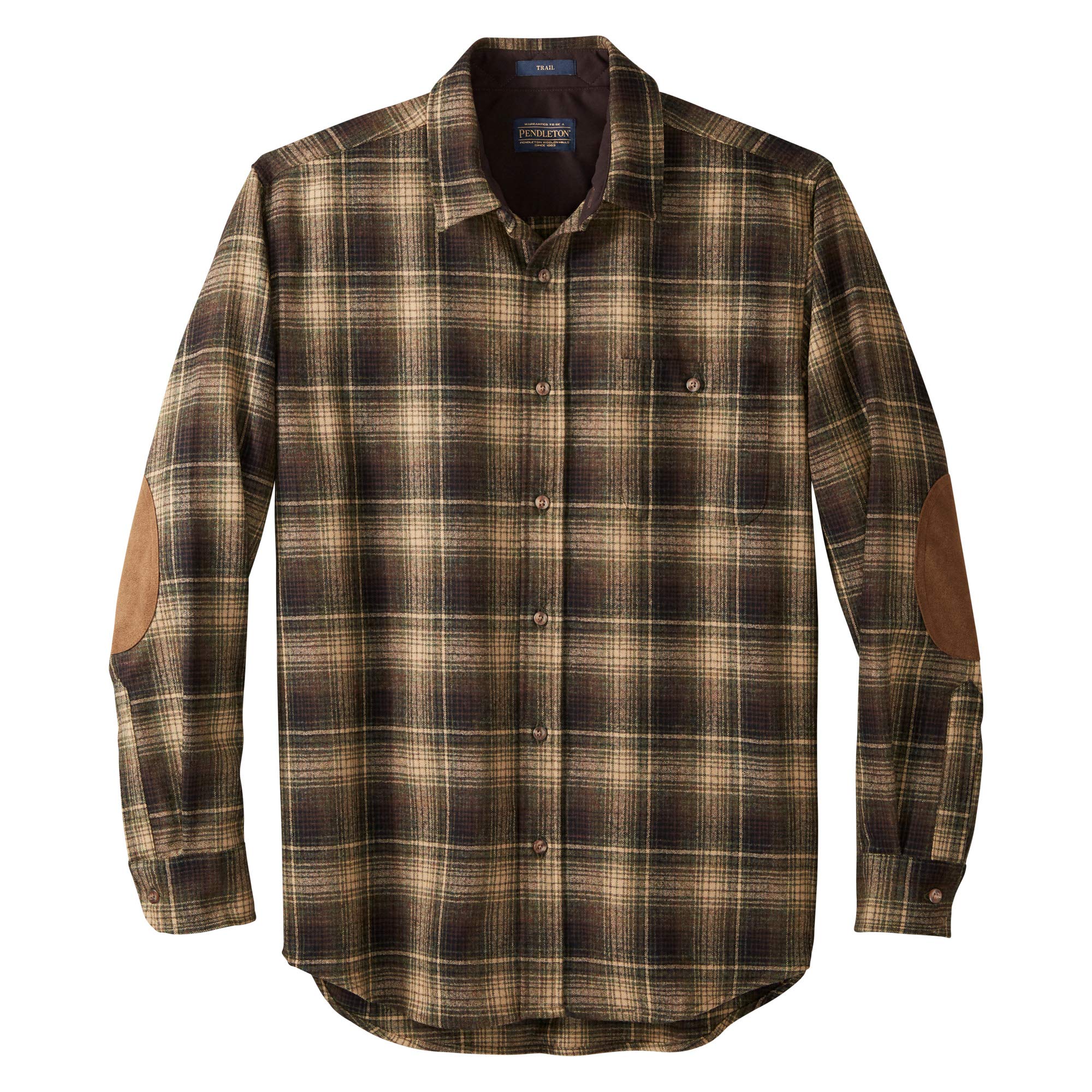 Pendleton Men's Classic Fit Long Sleeve Wool Shirt - Trail-Reactive Warmth for Hiking, Camping & Outdoor Adventures