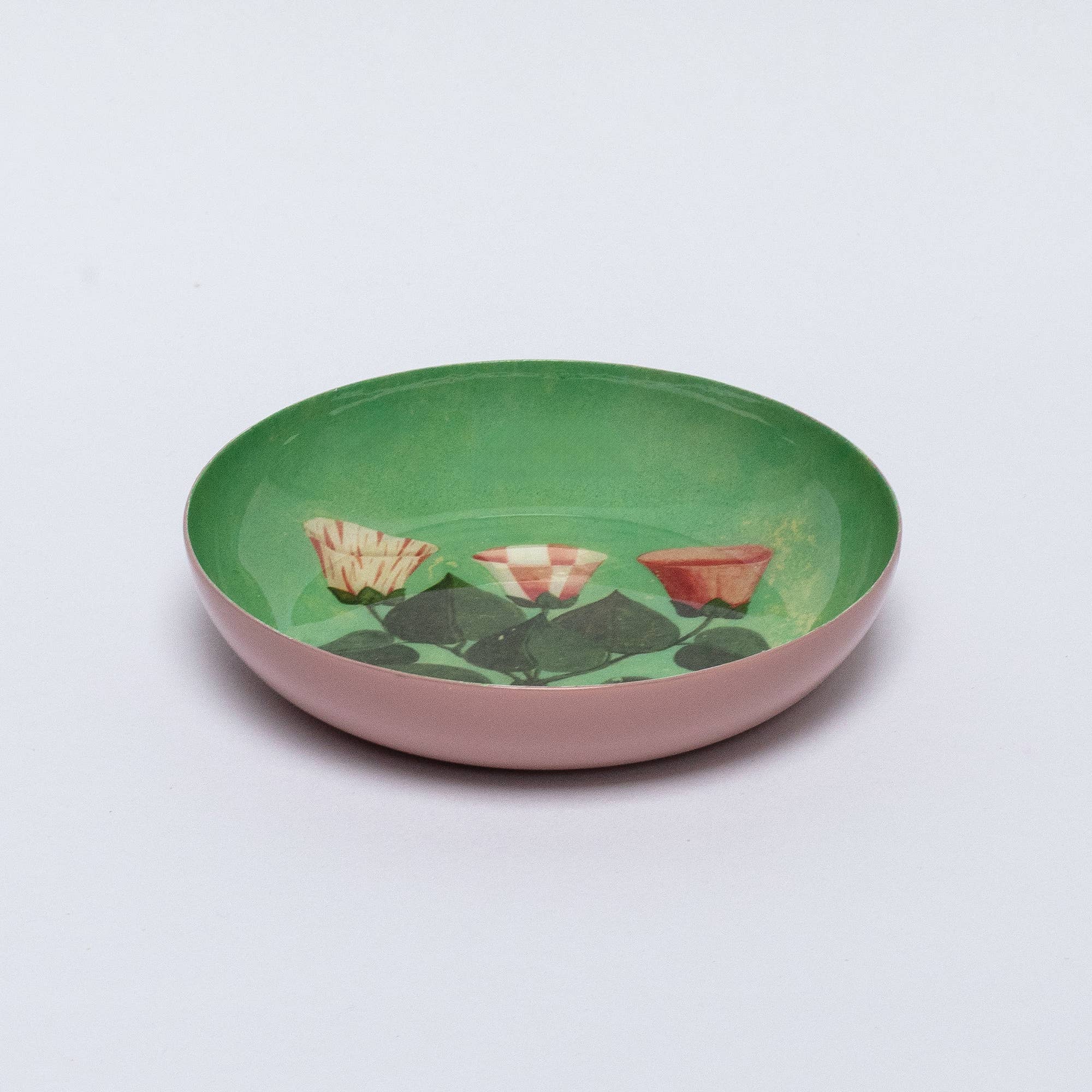 Enamel Trinket Dish - Floral Design Jewelry Tray for Rings, Earrings & Small Accessories | Perfect for Home Decor, Gift Giving & Vanity Organization