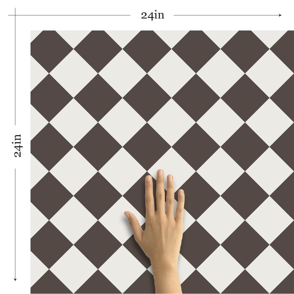 Charcoal and White Checkered Peel and Stick Removable Wallpaper - Self-Adhesive Decorative Wall Covering for Bedroom, Living Room & Office Decor