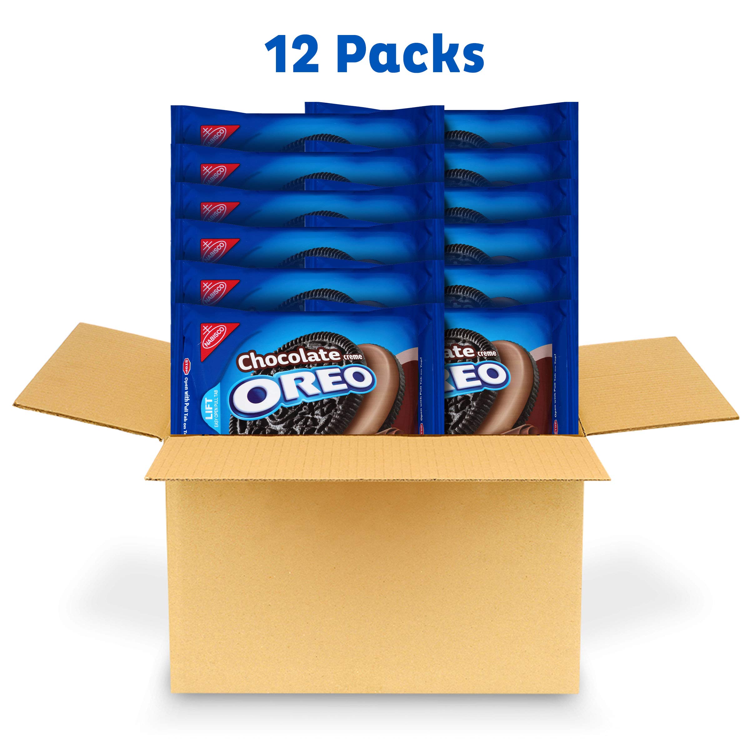 OREO Chocolate Creme Sandwich Cookies - 12 Pack (15.25 oz Each) | Bulk Snacks for Parties, School Lunches & Office Breakrooms | Classic Chocolate Cookies for Baking & Desserts