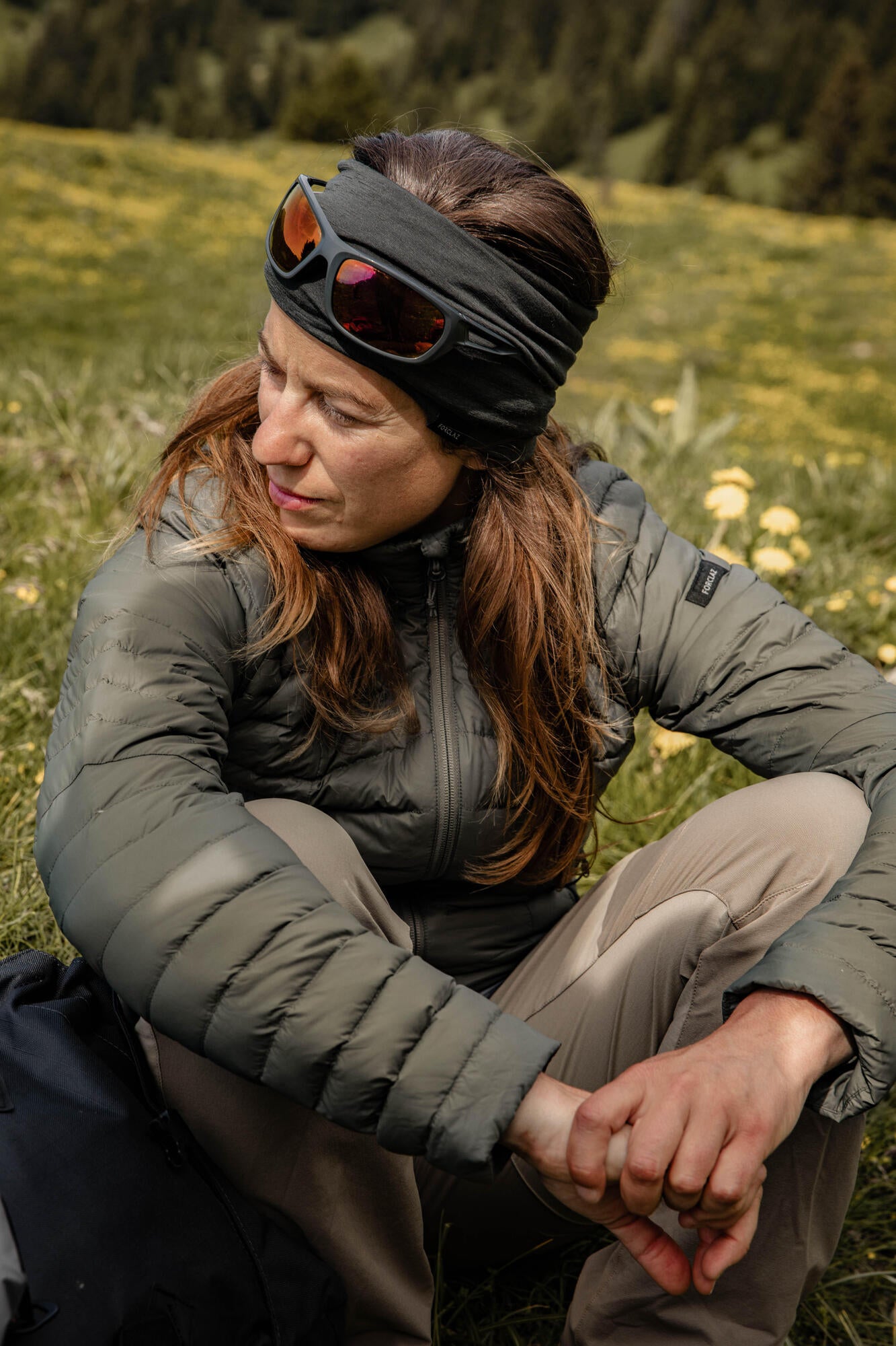 Forclaz Women's MT100 Down Jacket - Lightweight Waterproof Hiking & Backpacking Coat for Cold Weather (23°F) - Perfect for Mountain Climbing, Camping & Winter Outdoor Adventures