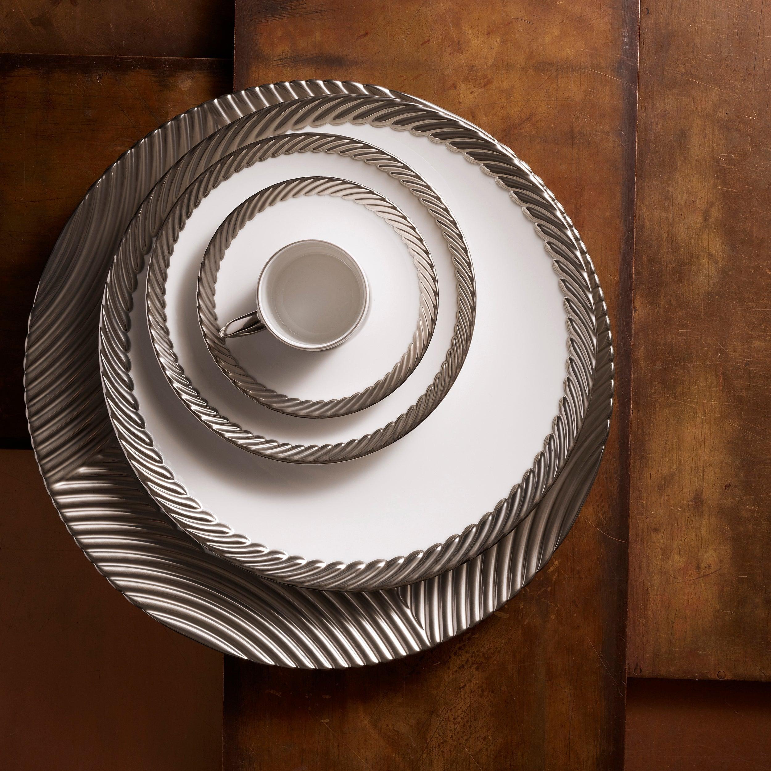 Premium Ceramic Cord Cut Bowl - Handmade Stoneware Soup & Salad Bowl - Perfect for Home Dining, Entertaining & Gifting