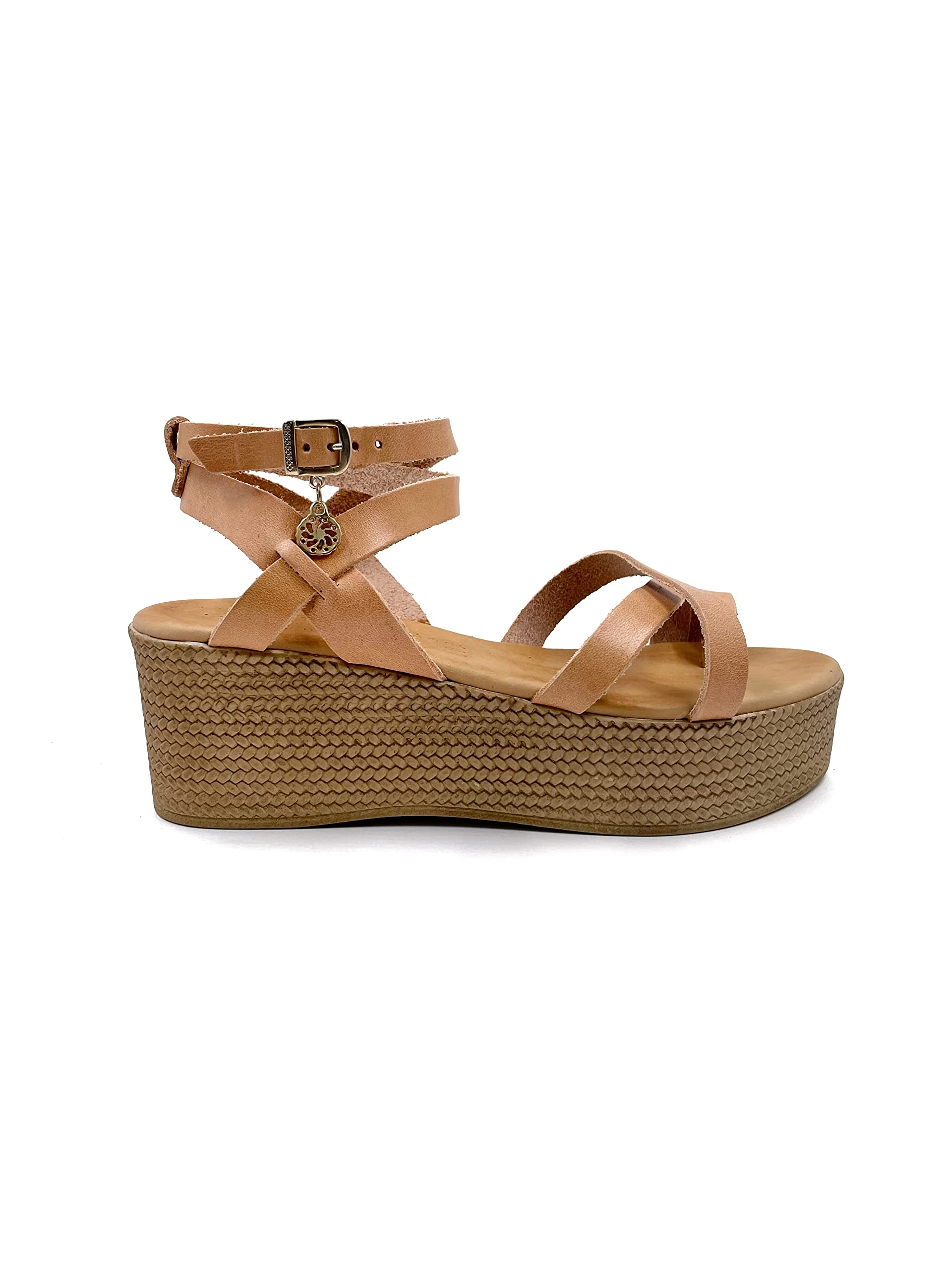 Women's Leather Platform Sandals - Handmade Boho Summer Wedge Sandals for Women - Comfortable & Stylish Casual Shoes - Perfect Gift for Her (Beach, Vacation, Date Night)