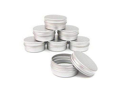 10PCS 100ml (3.4oz) Refillable Aluminum Cosmetic Containers with Screw Lids - Empty Cream Balm Jars for DIY Lip Gloss, Nail Polish, Makeup Samples & Beauty Products - Perfect for Travel, Salon Use & Home Organization