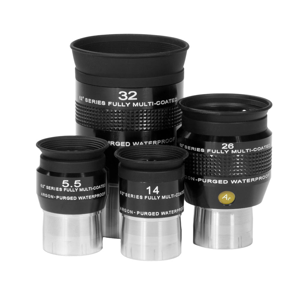Explore Scientific 62 Degree Wide Angle Eyepiece Kit with Soft Case - Premium Telescope Accessories for Astronomy Observation and Stargazing