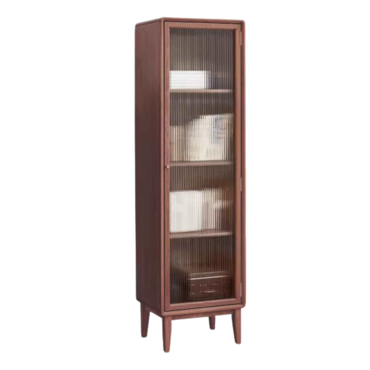 Solid Oak Wood Side Cabinet - Small Bookcase with Adjustable Shelves for Living Room, Bedroom, or Office Storage | Rustic Home Decor Furniture