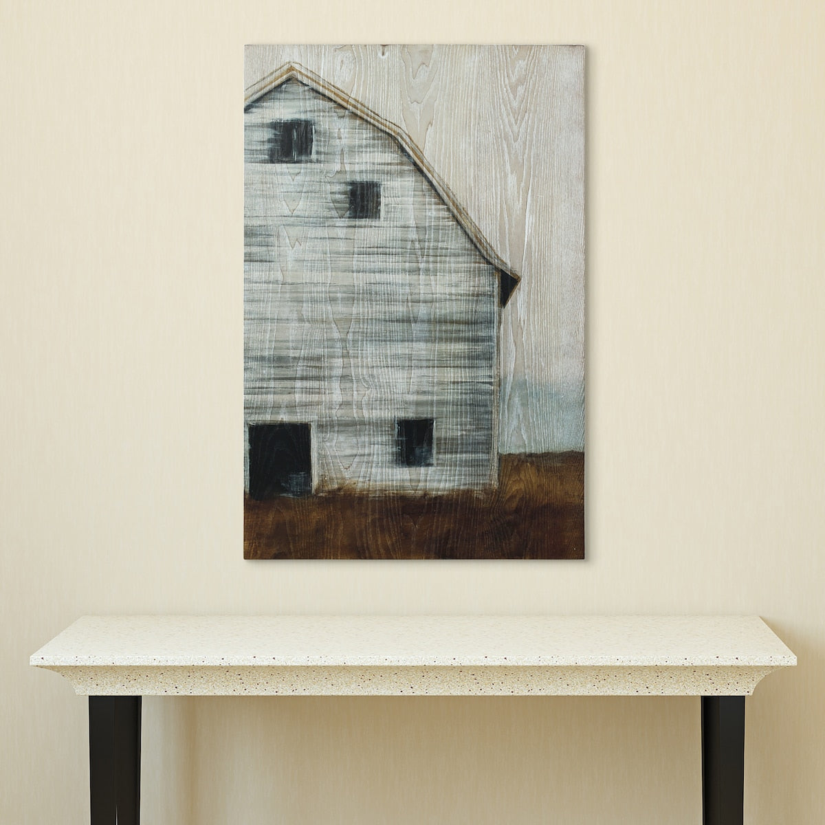 Abandoned Barn Fine Art Giclee Print on Hand-Finished Ash Wood Wall Art - Rustic Home Decor for Living Room, Bedroom & Office