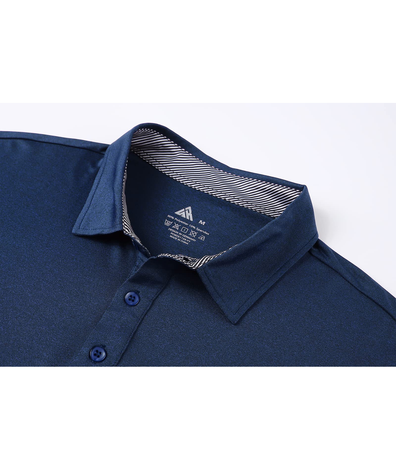 V VALANCH Men's Performance Golf Polo Shirt - Moisture Wicking Quick Dry Short Sleeve Shirt for Summer - Ideal for Golf, Tennis & Casual Wear