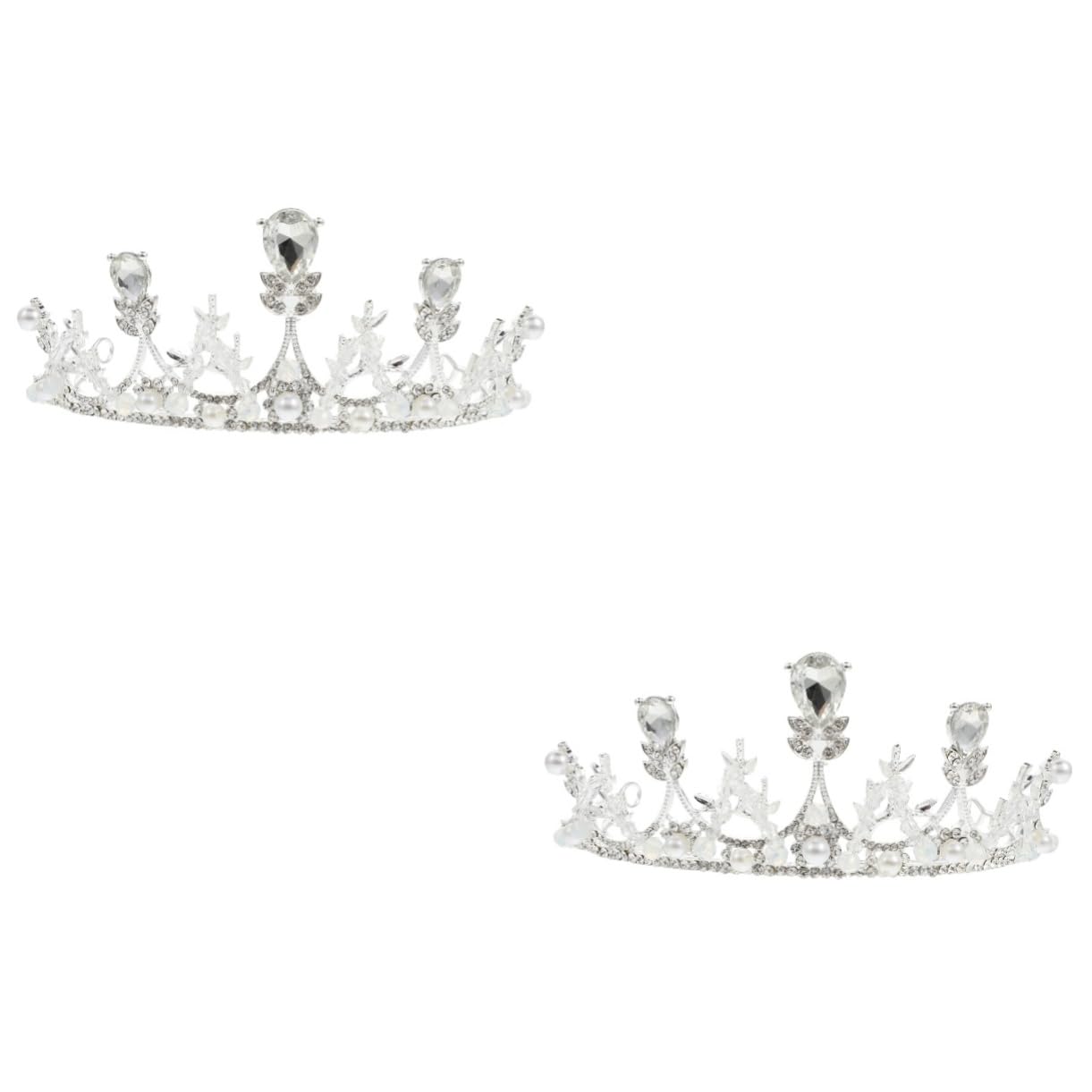 Minkissy 2 Pack Crystal Rhinestone Bridal Tiara Headpieces - Wedding Crown Hair Accessories for Bride, Prom, Girls | Perfect for Weddings, Proms, Pageants & Special Occasions
