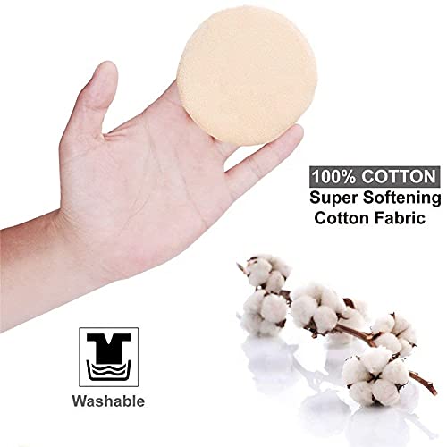 Ghelonadi Round Powder Puff with Face Pack Brush & Hair Band - 4-Piece Makeup Sponge Set for Foundation & Cosmetics | Perfect for Travel, Salon & Home Beauty Routine