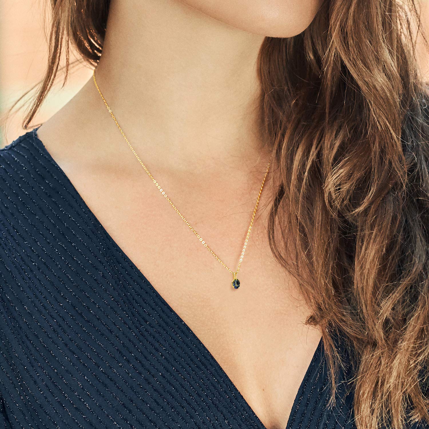 0.95 Ct Oval Blue Mystic Topaz Pendant Necklace - 18K Gold Plated Sterling Silver with Chain - Elegant Jewelry Gift for Women - Perfect for Weddings, Anniversaries & Special Occasions