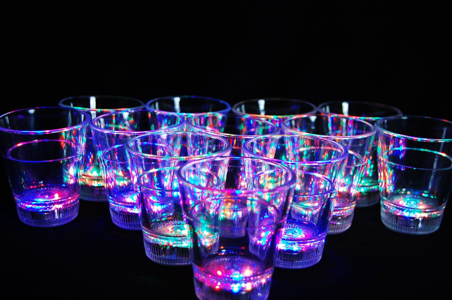 Brand Light Up MultiColor LED Shot Glasses (12 Pack) - Party Drinking Cups for Nightclubs, Bars, and Birthday Celebrations