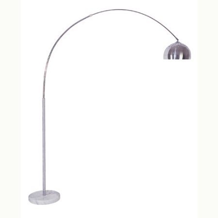 HPP Inc Modern Arch Floor Lamp with White Marble Base - Chrome Finish for Living Room, Bedroom & Office Lighting Decor