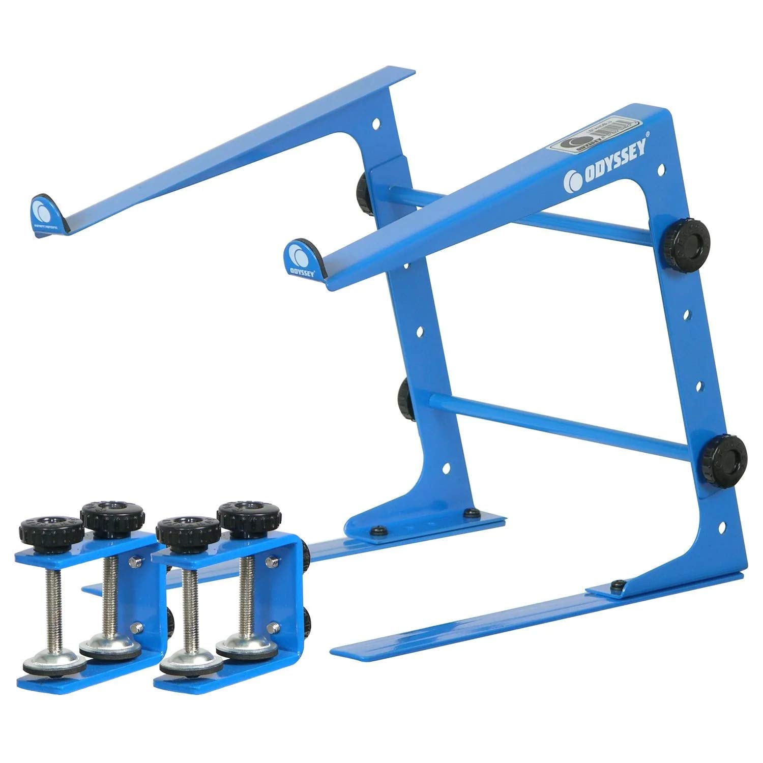 Odyssey Lstand Pro DJ Laptop Stand with 3 Adjustable Configurations - Blue | Portable Computer Bracket for DJs, Music Producers & Office Workstations