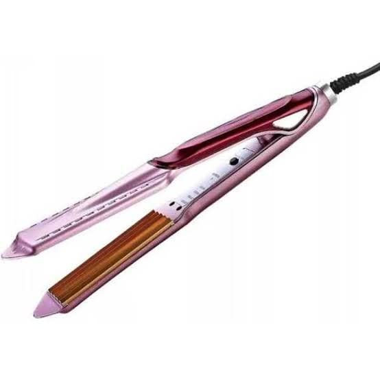 Professional Hair Crimper with Wide Gold Plates & Temperature Control - TH-473 | Creates Big, Long-Lasting Waves & Crimps | Perfect for Women & Girls | Salon-Quality Styling at Home for Parties, Weddings & Everyday Looks