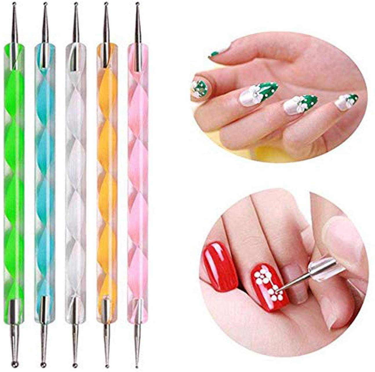 Premium Nail Art Kit - 31 Piece Set with Nail Brushes, Dotting Pens, Striping Tapes & French Manicure Guides | Professional Manicure Tools for Salon & Home Use | DIY Nail Design Essentials for Beginners & Experts