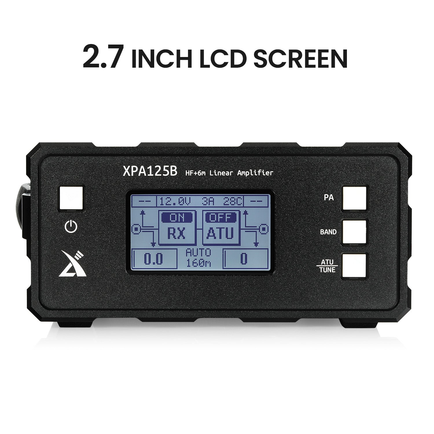 Xiegu XPA125B 100W HF Power Amplifier with Auto Antenna Tuner & Large LCD Display for Ham Radio, Portable Field Operations, and Emergency Communications