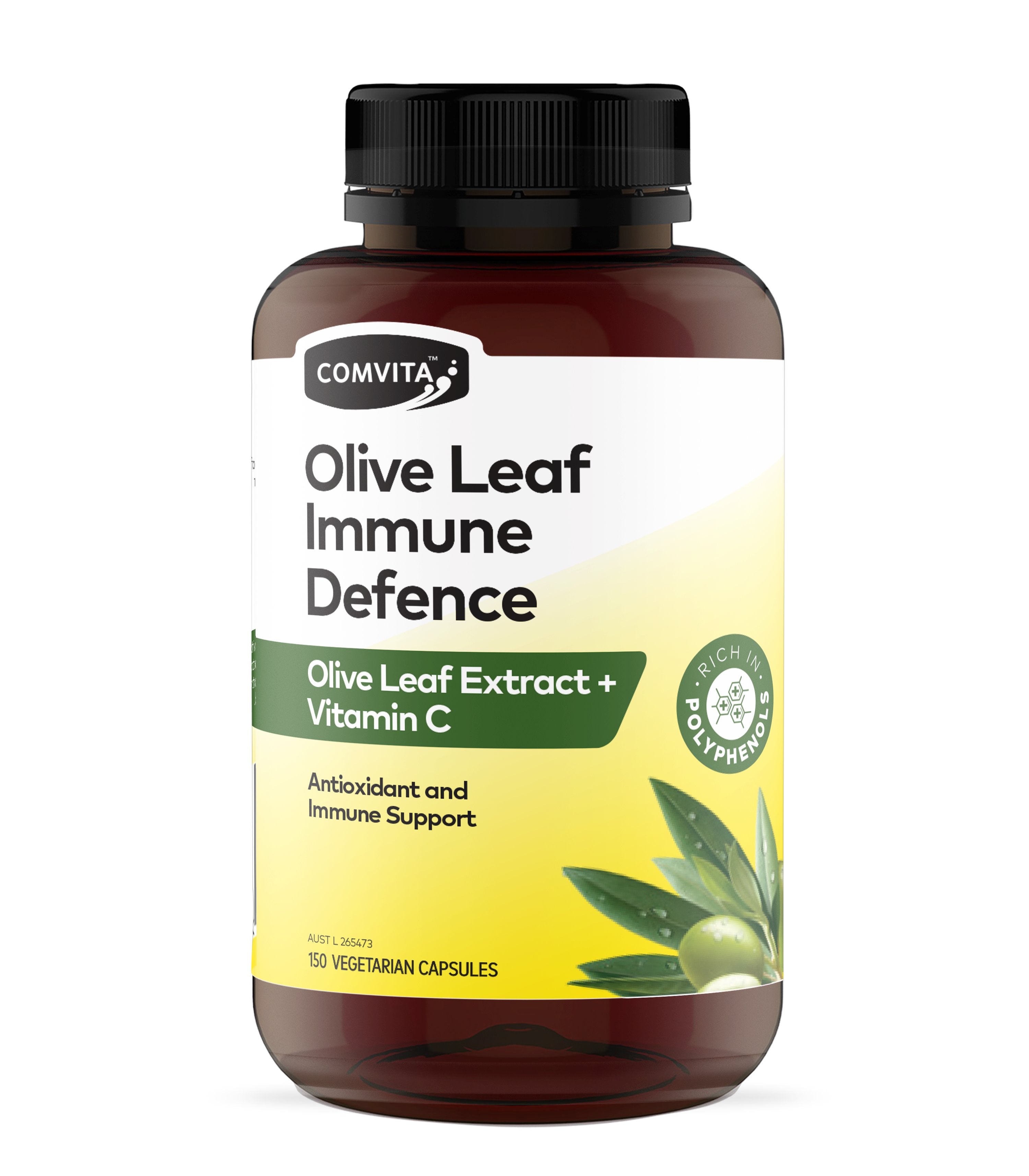 Comvita Olive Leaf Extract Capsules - Natural Immune Support Supplement for Adults - Boosts Immunity & Antioxidant Defense - Perfect for Daily Wellness & Cold Season Protection