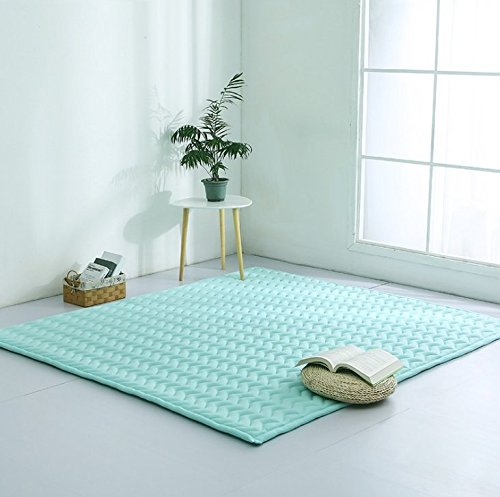 Uneeber Handmade Weaving Plush Foam Baby Play Mat - Soft & Thick Hypoallergenic Crawling Rug for Toddlers & Kids, Reversible Non-Toxic Play Blanket, Yoga & Exercise Mat - Perfect for Nursery, Playroom & Home Gym Activities