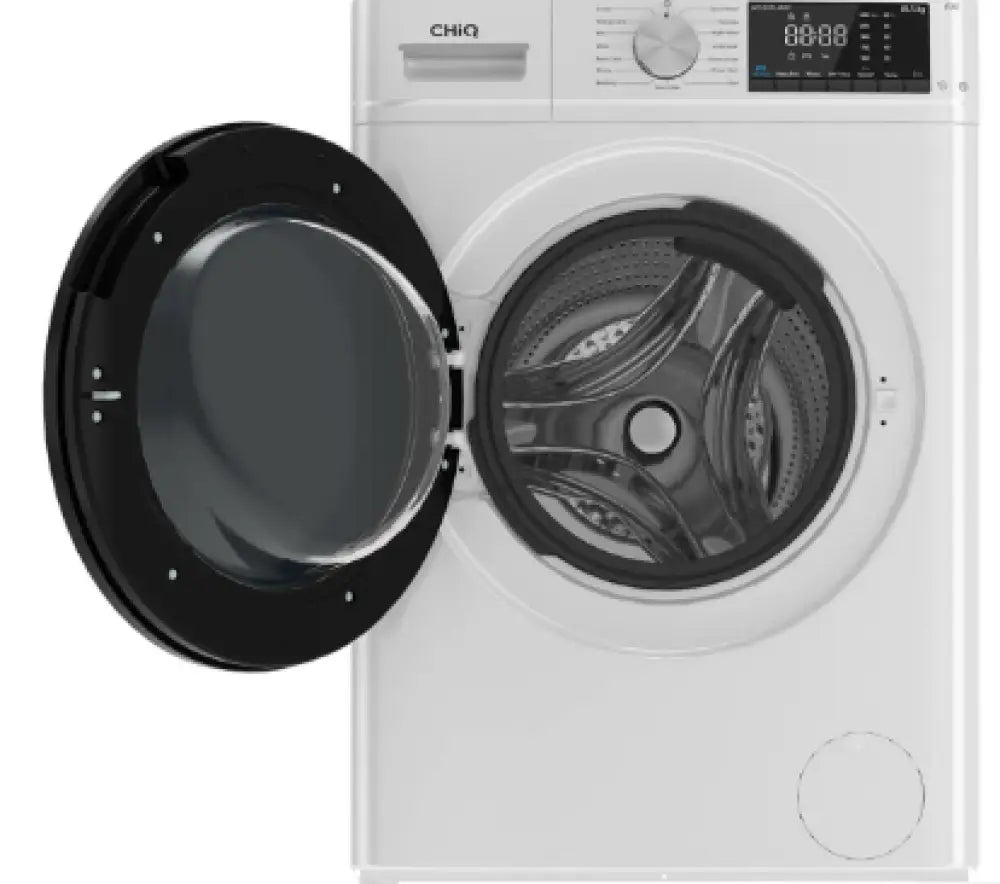 CHiQ WFL85PL48W1 8.5kg Front Load Washing Machine - Energy Efficient, Quiet Operation, Large Capacity for Family Laundry - Perfect for Apartments, Homes & Laundry Rooms