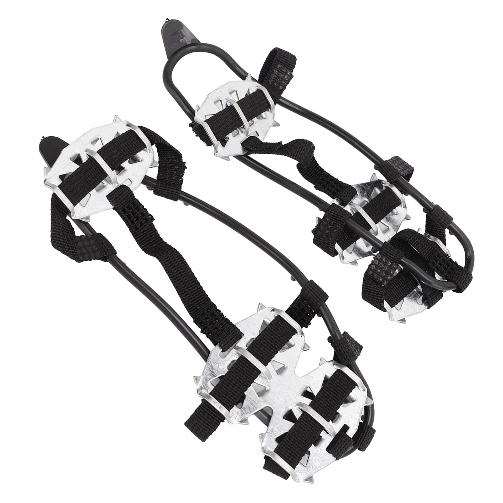 Adsire 24-Tooth Stainless Steel Snow Ice Cleats Crampons - High Density & Hardness for Hiking, Mountaineering & Outdoor Adventures - Perfect for Winter Trails, Icy Sidewalks & Mountain Climbing