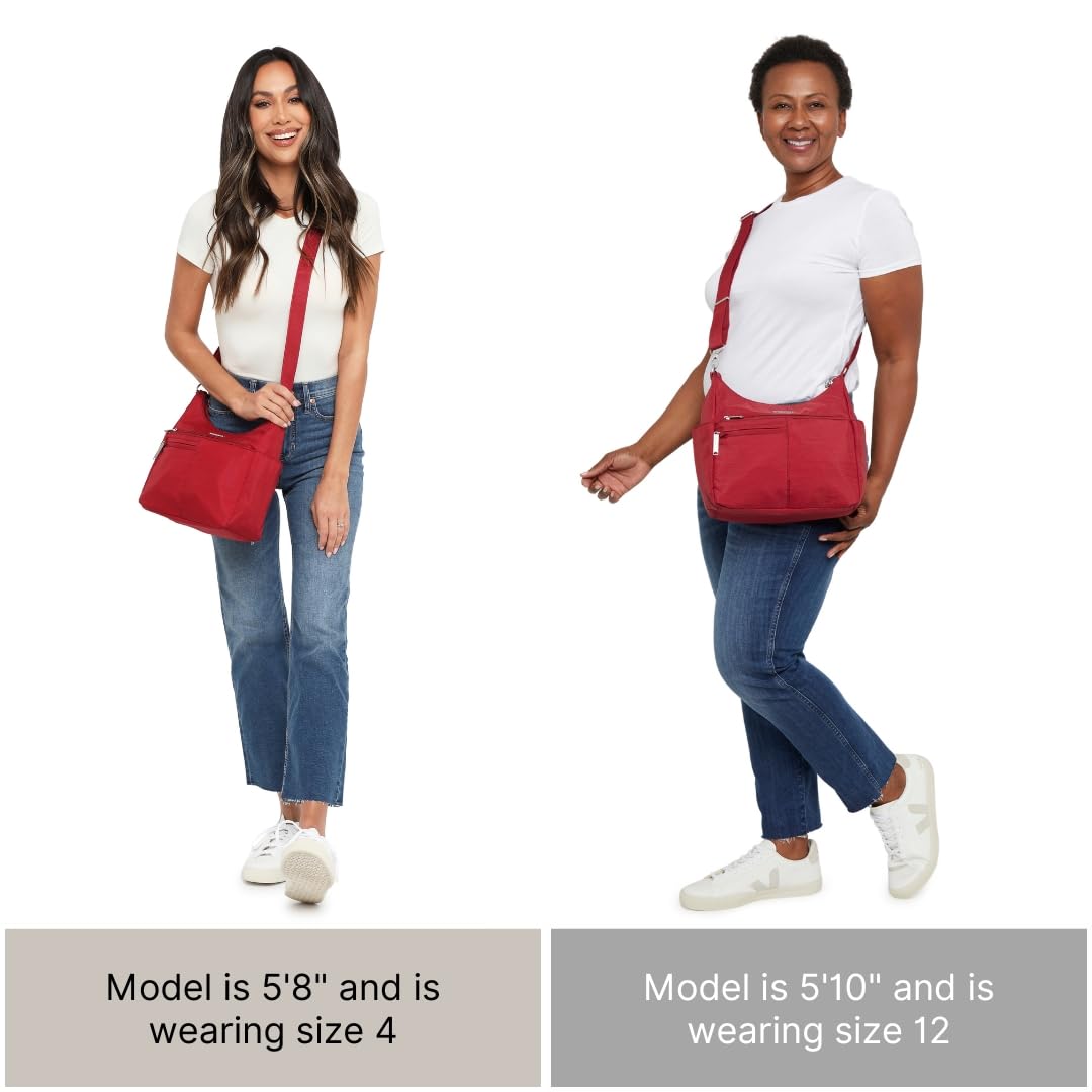 Baggallini Securtex Anti-Theft Crossbody Bag for Women - RFID Blocking, Lightweight Travel Purse for Daily Use, Shopping & Commuting