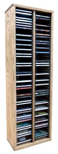 Unfinished Wood Shed 209-3 CD Storage Cabinet - Organize & Display CDs, DVDs & Media - Perfect for Home, Office & Music Studio Organization