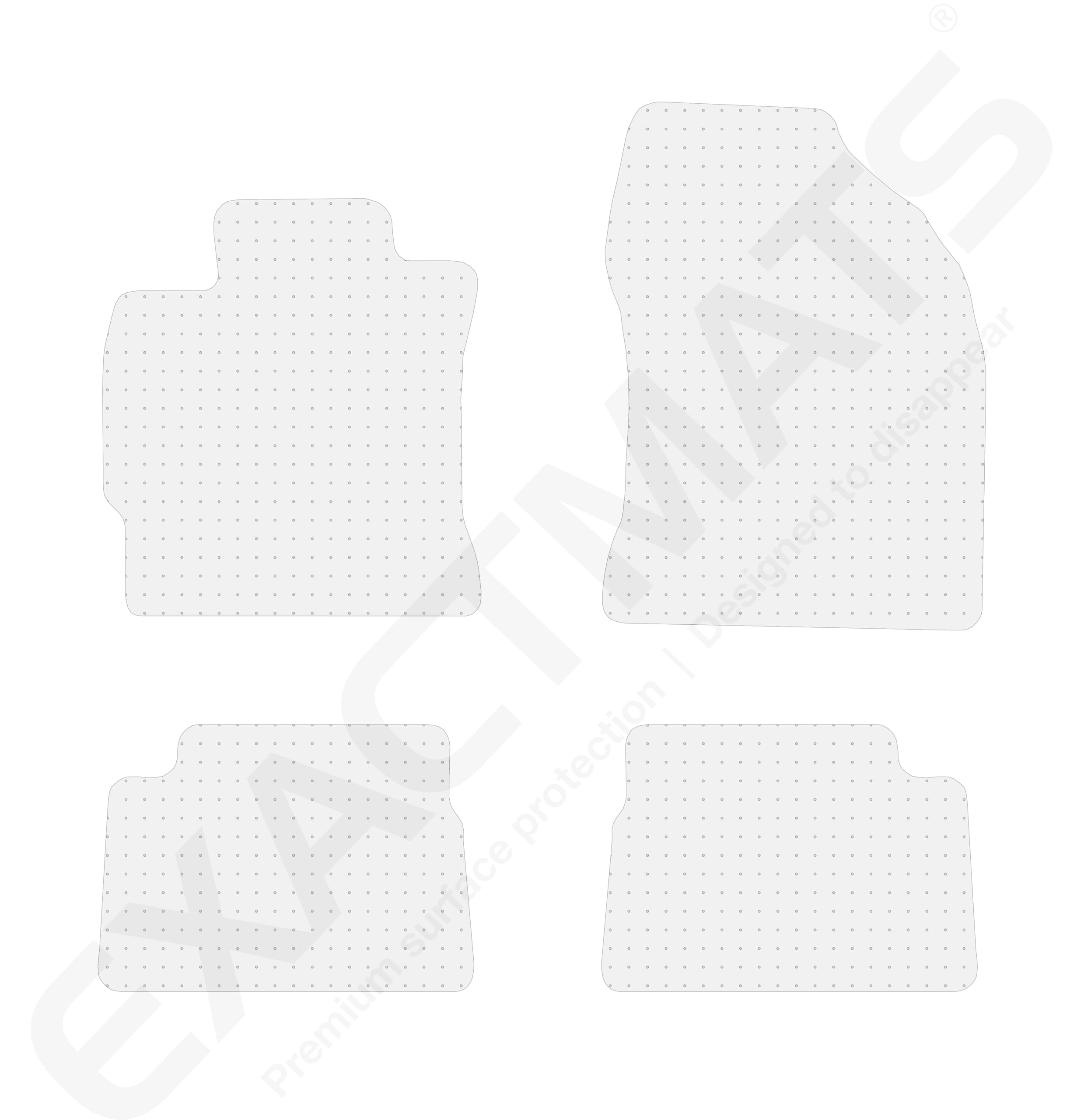 Premium Clear Floor Mats for Toyota Corolla iM (2017-2018) - 1st & 2nd Row Custom Fit Protection - Made in USA - Durable Overlay Mats for All-Weather & High-Traffic Use - Perfect for Daily Commute, Road Trips & Family Protection