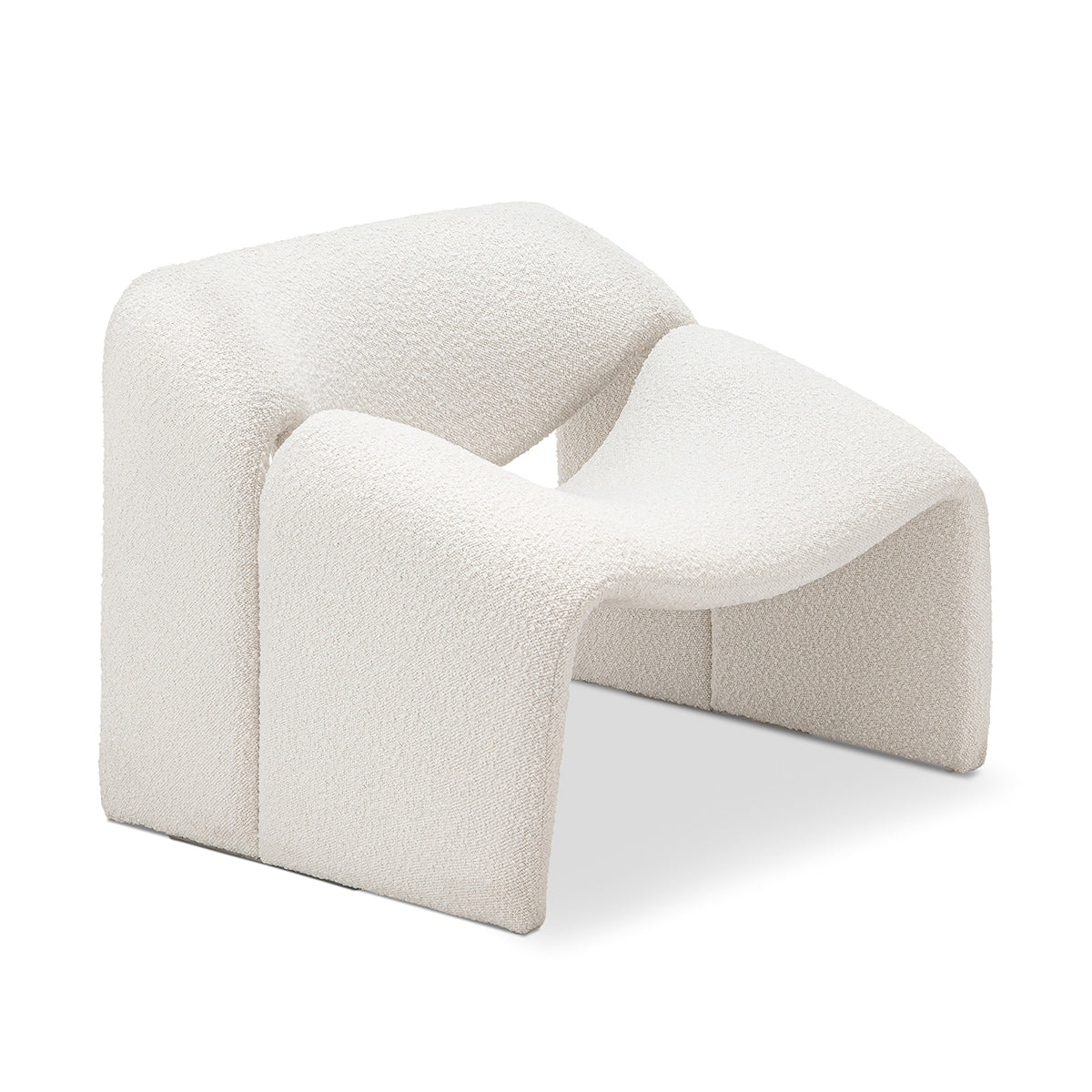 Billie Groove Boucle Armchair - Modern Upholstered Accent Chair for Living Room, Bedroom & Office - Cozy & Stylish Seating Solution