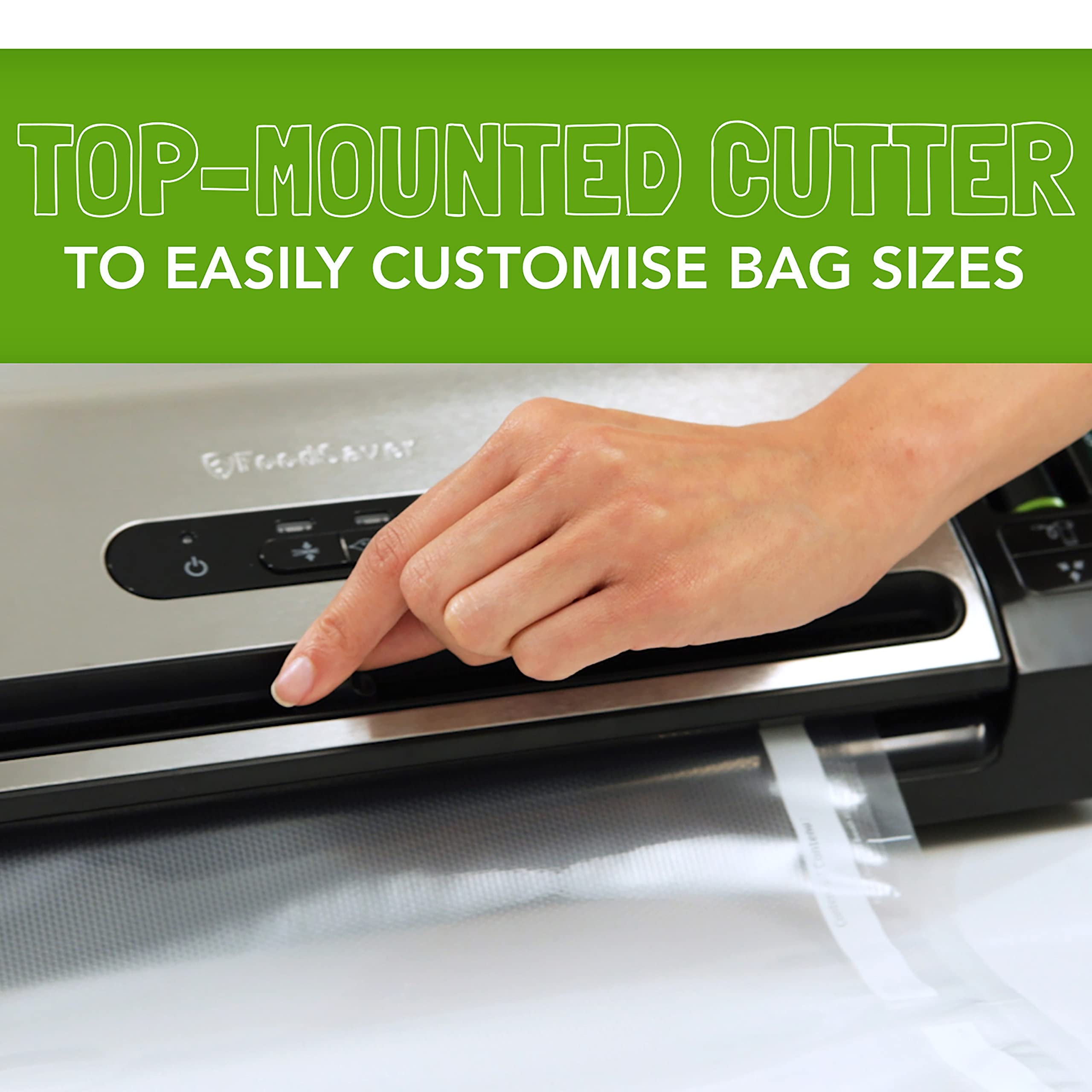 FoodSaver Vacuum Sealer Machine with Roll Cutter & Storage | Handheld Sealer for Food Preservation | Marinade Function & Vacuum Bags [FFS017] | Perfect for Meal Prep, Sous Vide & Freezer Storage