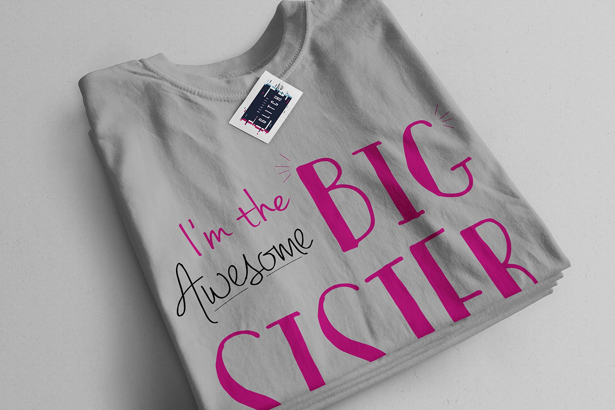 Awesome Big Sister Kids T-Shirt - Cute Graphic Tee for Girls - Funny Sibling Gift - Perfect for Birthdays, Family Photos & Matching Outfits