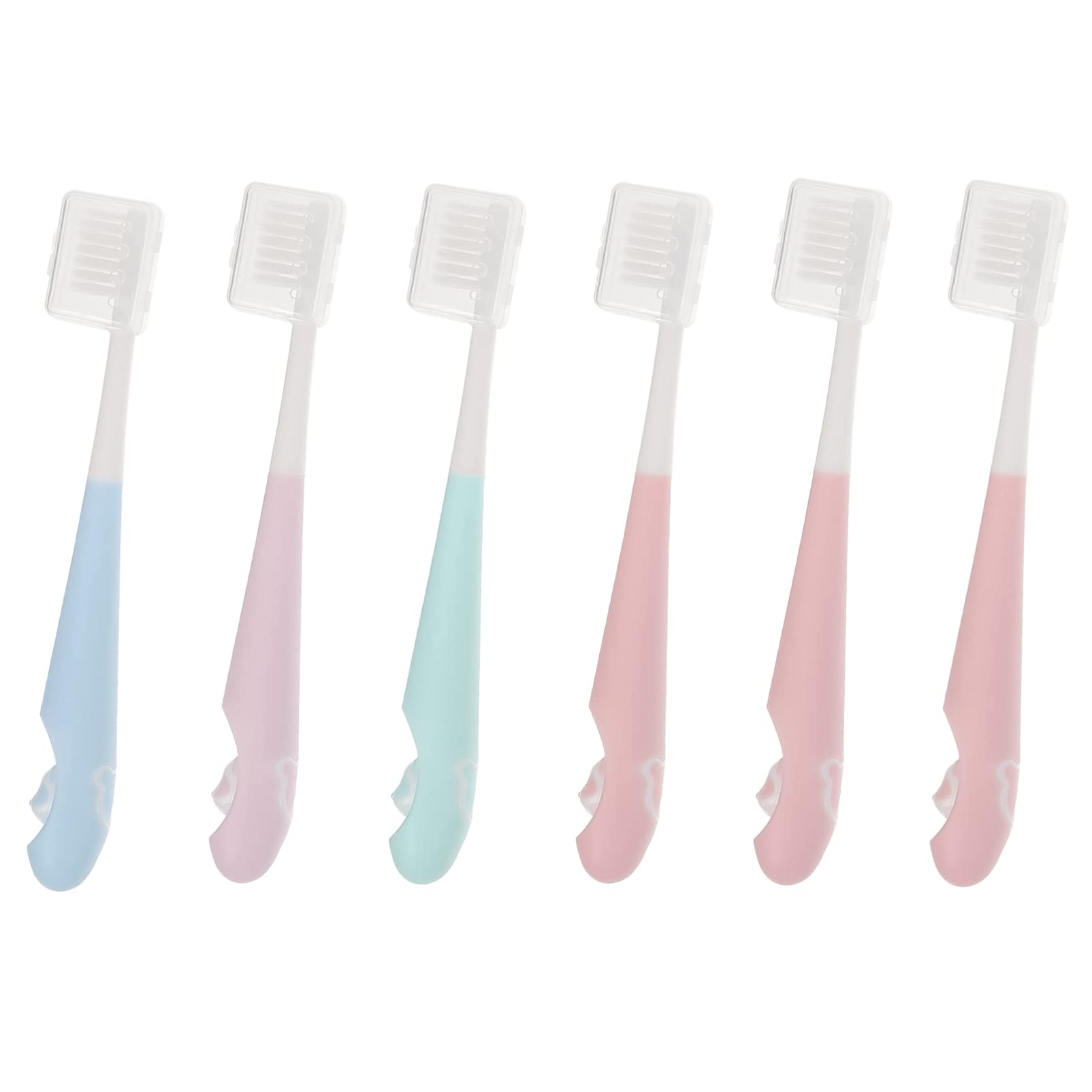 Healifty 12-Pack Kids Soft Bristle Toothbrushes - Natural Bamboo Toothbrush Set for Children with Cartoon Designs (Assorted Colors) - Gentle Teeth Cleaning for Toddlers & School Kids - Perfect for Home, Travel & School Dental Care
