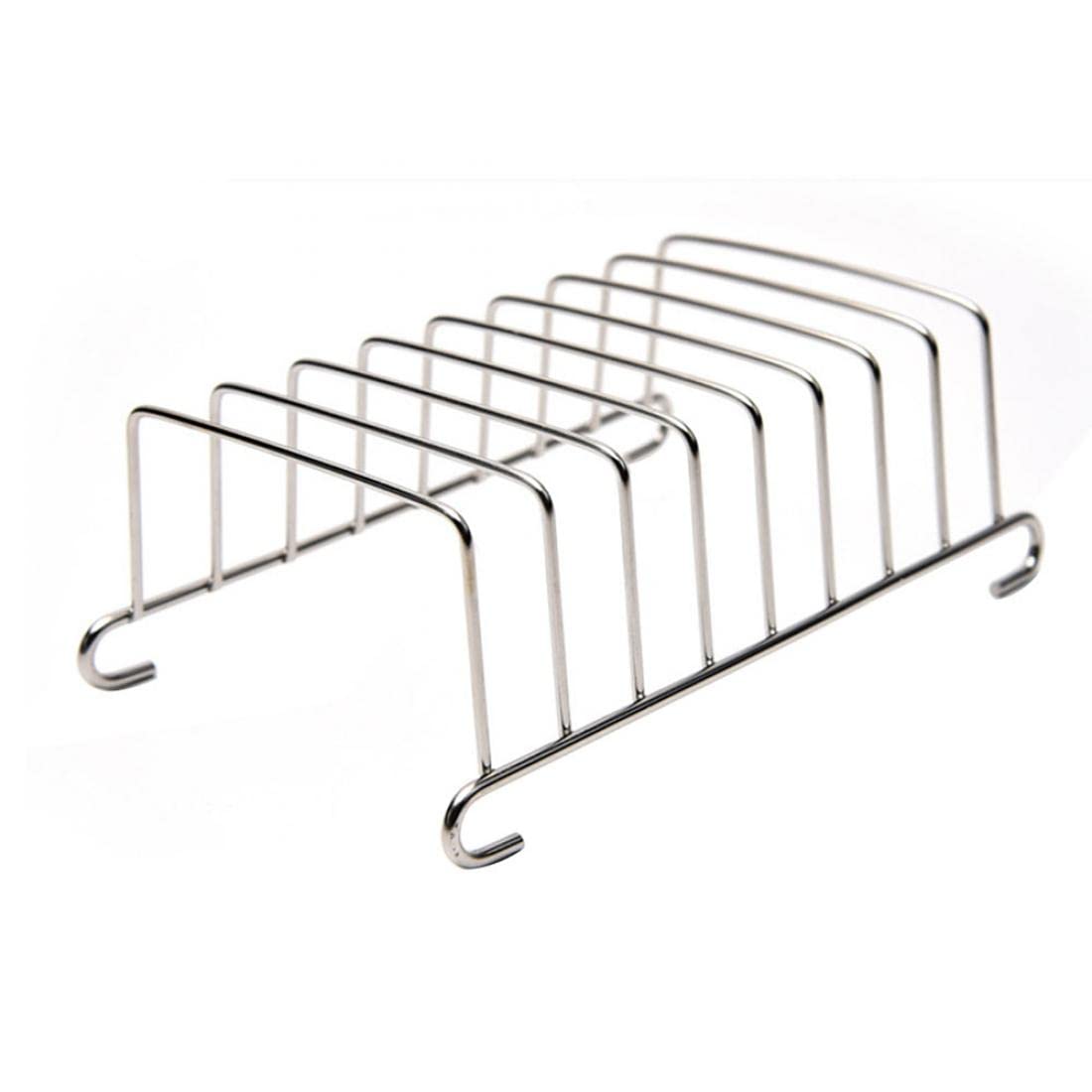 Stainless Steel Bread Rack - 8 Slice Toast Holder & Loaf Stand - Durable Kitchen Serving Accessory for Breakfast, Dining, and Buffet Display