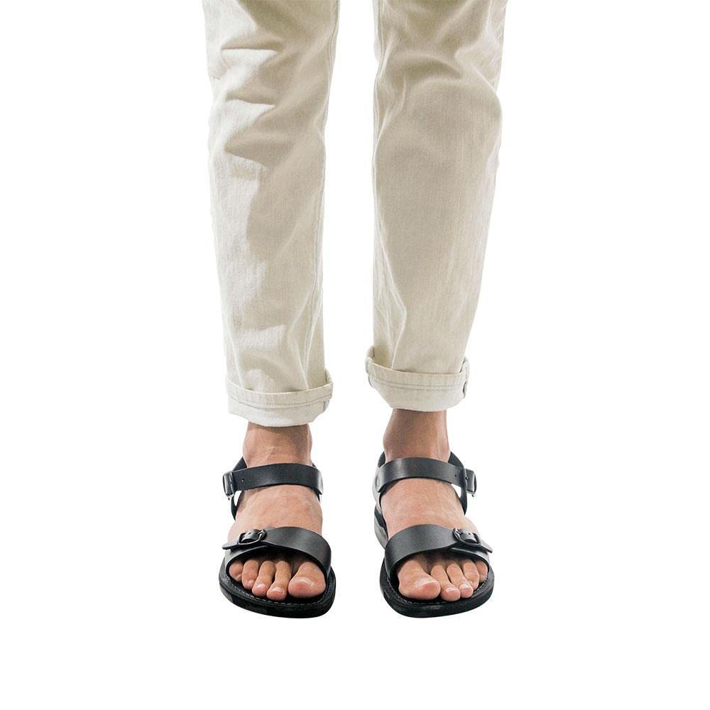 Original Leather Adjustable Buckle Sandals for Men - Comfortable & Durable Outdoor Walking Shoes for Beach, Travel & Casual Wear