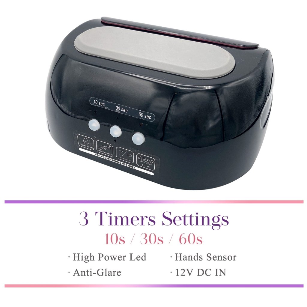 UV Nail Lamp for Gel Polish Curing - 48W Professional LED Nail Dryer with 4 Timer Settings, Fast Drying for Home & Salon Manicure/Pedicure Use