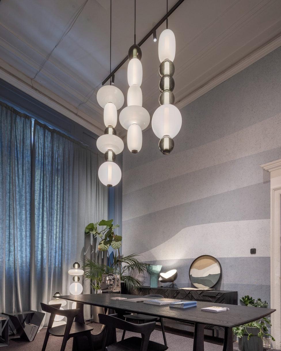 Stylish Candied Glass Pendant Light Set - Modern Hanging Fixture for Dining Room, Kitchen Island & Bedroom Decor