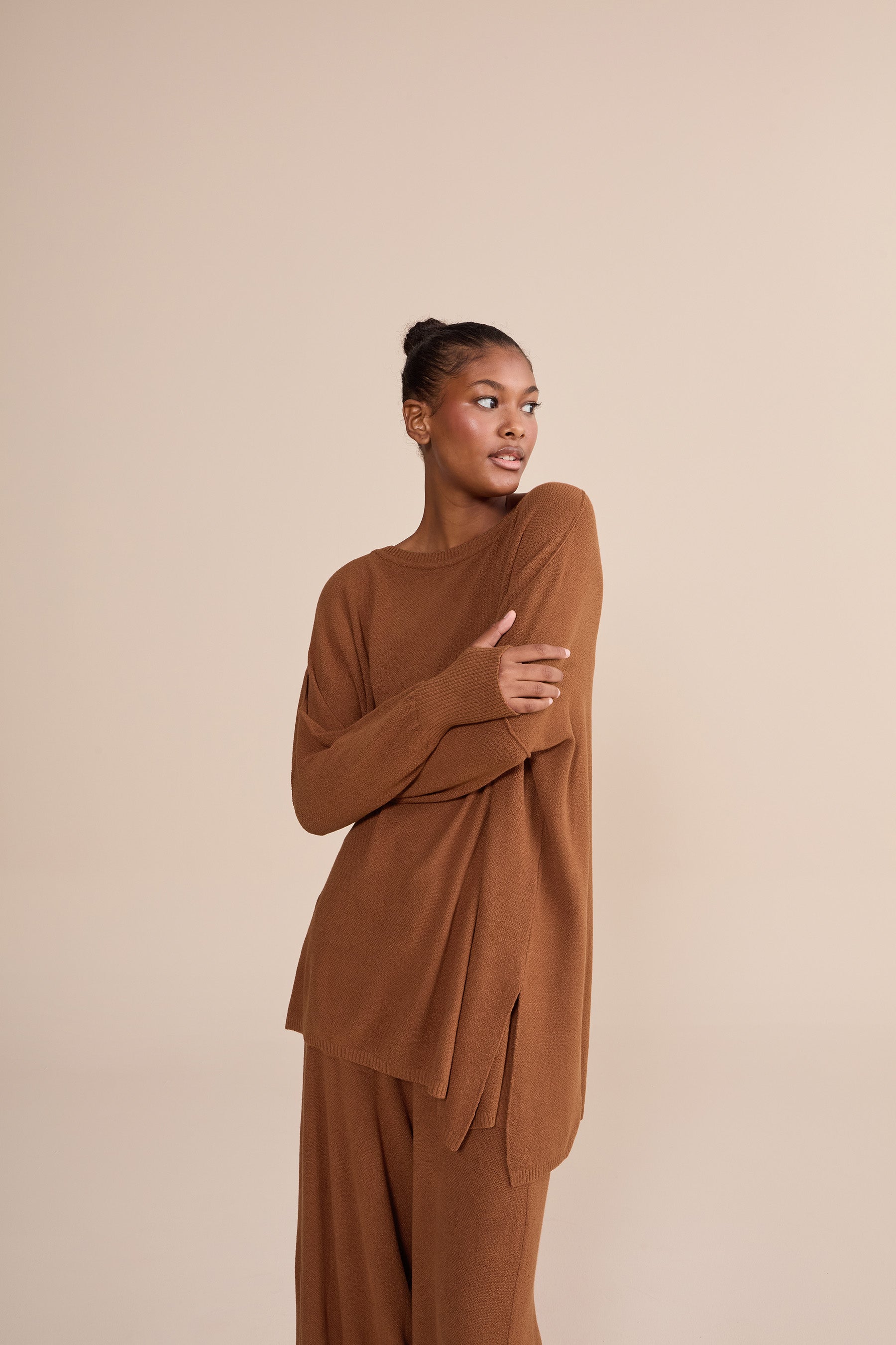 Women's Mesh Stitch Knit Sweater - Breathable Loose Fit Pullover for Casual Wear & Layering | Perfect for Fall, Winter & Spring Outfits
