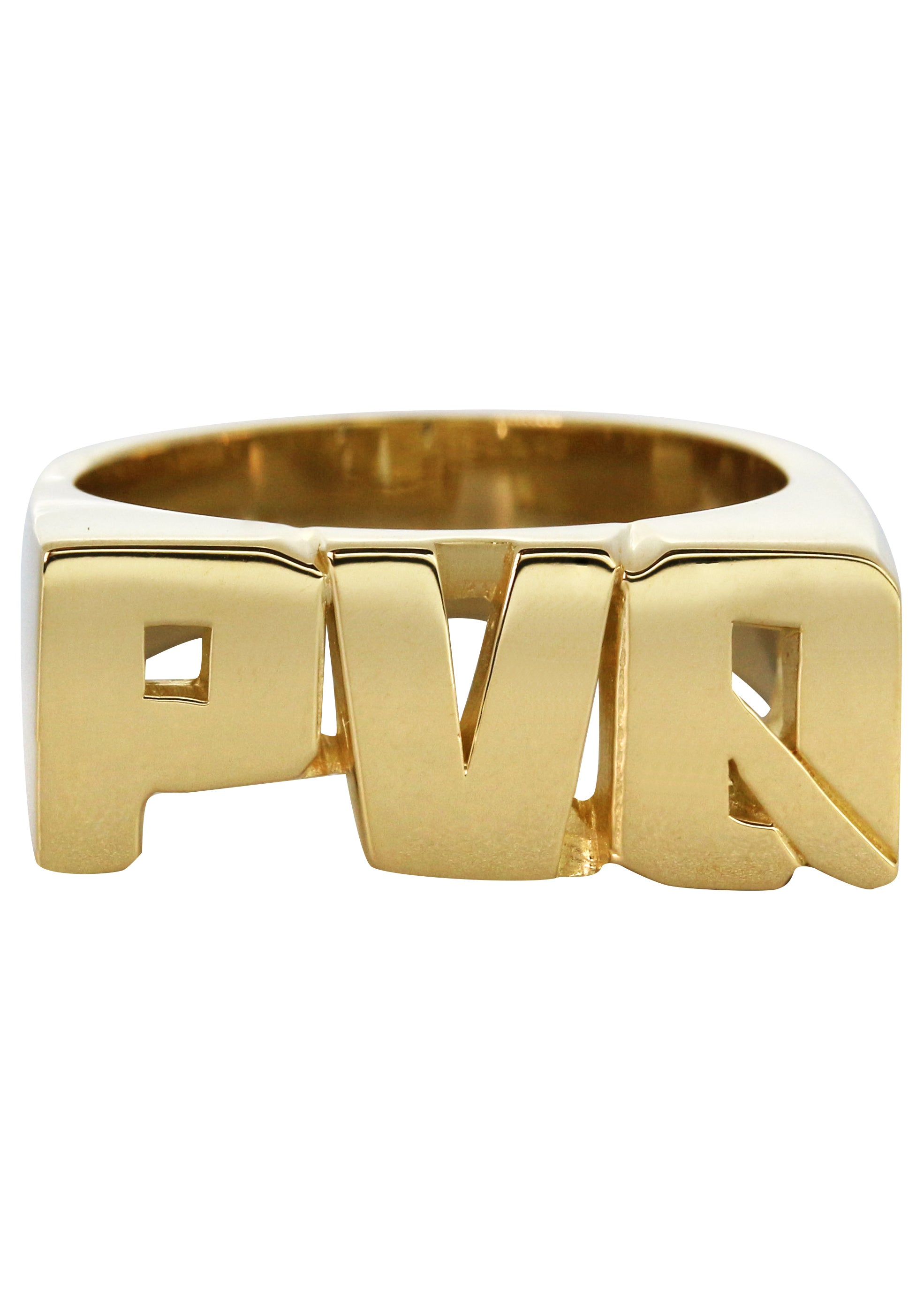 14K Gold Initials Name Ring for Women - Personalized Custom Engraved Letter Ring - Style #101 | Perfect for Birthday, Anniversary, Valentine's Day Gifts